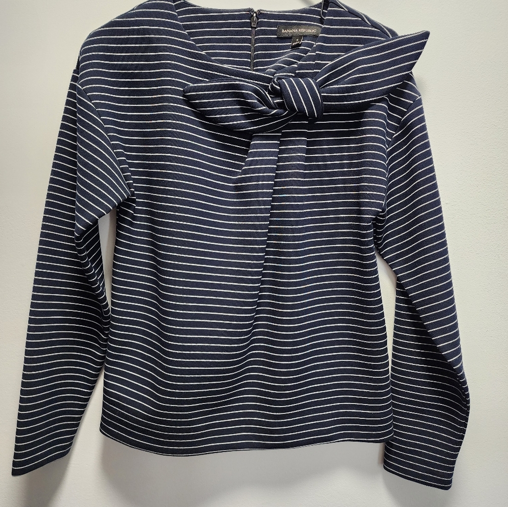Banana Republic Navy Striped Top S